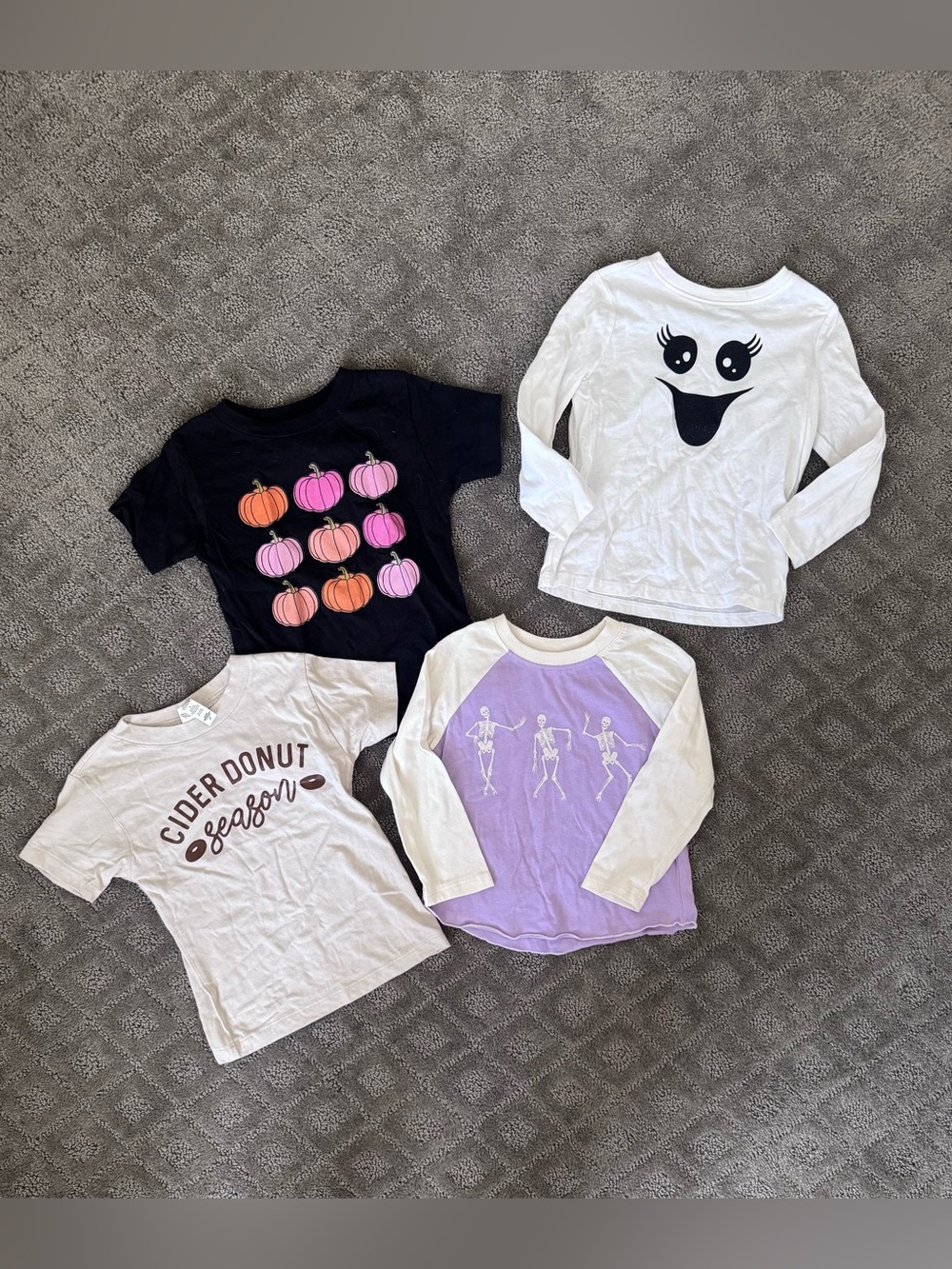 Girl’s Halloween & Fall themed Kids Tops Size 2T Bundle Lot